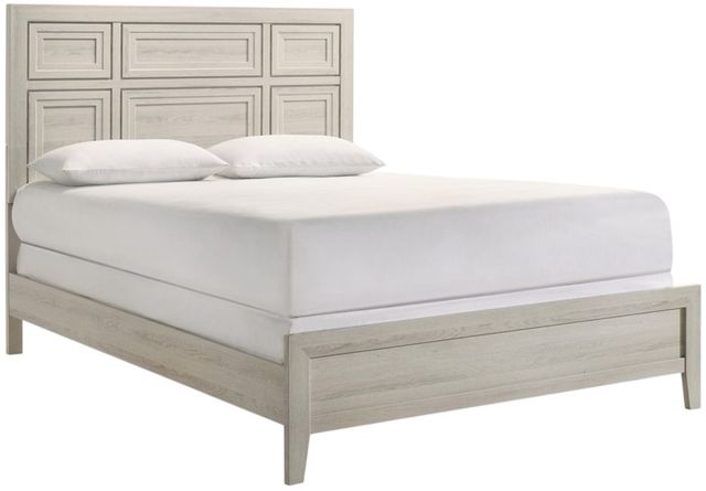 Crown Mark Lorraine Antique White King Panel Bed-0