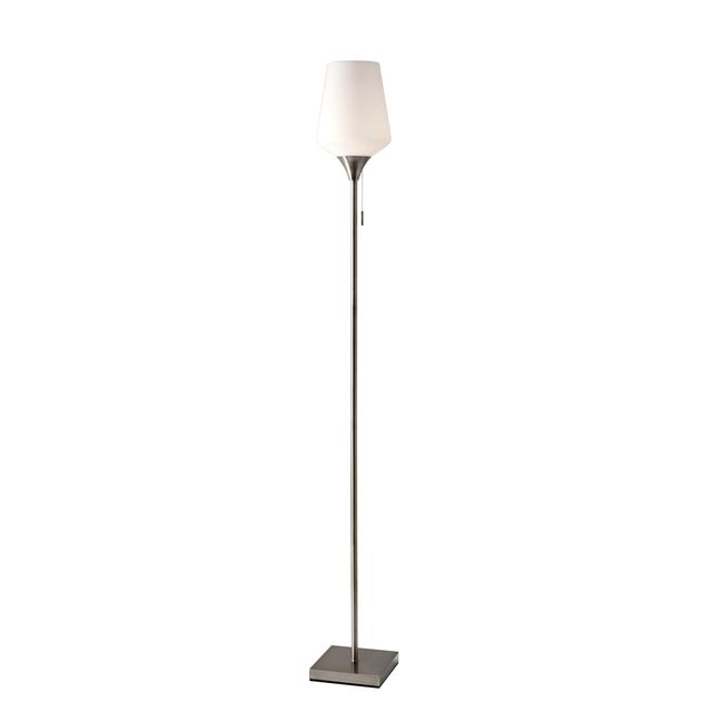 Adesso® Roxy Brushed Steel Floor Lamp-0