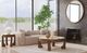 Bassett Mirror Canyon Travertine End Table with Espresso Base-4