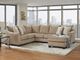Affordable Furniture 7750 2-Piece Grid Mushroom U-Shaped Sectional-1