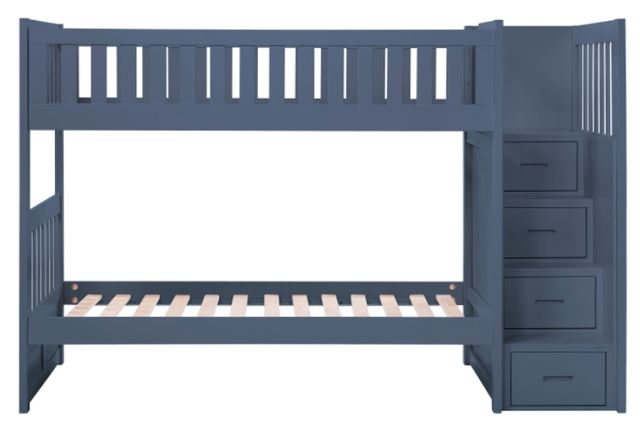 Homelegance® Nora Blue Twin/Twin Step Bunk Bed-3