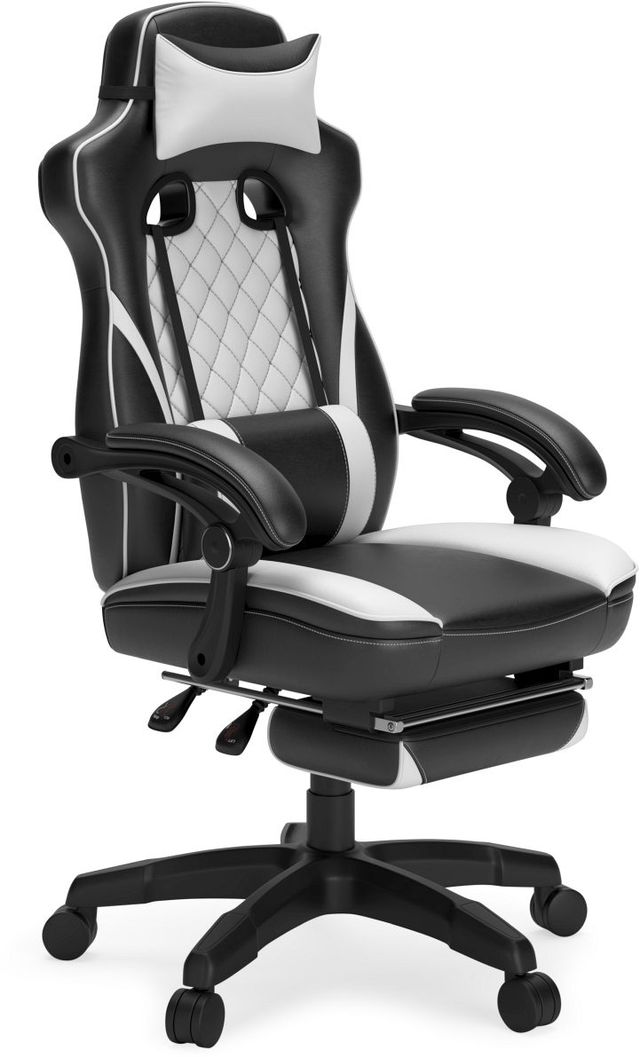 Signature Design by Ashley® Lynxtyn Black/White Office Swivel Desk Chair-0
