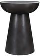 Jofran Inc. Circularity Black Round End Table with White Marble Top-0