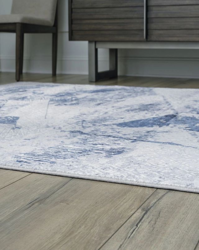 Signature Design by Ashley® Haddam Blue/Gray/White 5'x7' Medium Area Rug-2