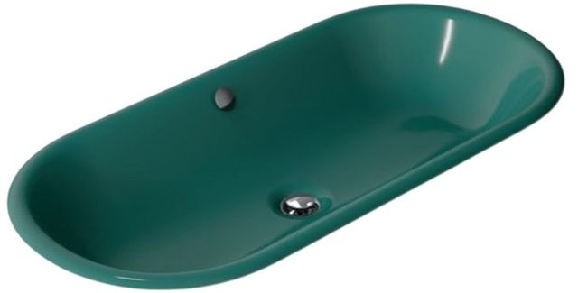 Kohler Iron Plains® Teal 33" Oval Drop-In/Undermount/Vessel Bathroom Sink-0