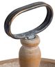 A & B Home Natural Brown Round Three-Tiered Wooden Display Tray-2