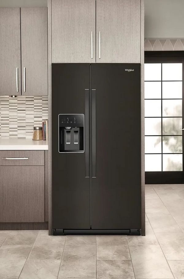 Whirlpool 36 in. 28 Cu. Ft. Black Stainless Steel Side-by-Side Refrigerator