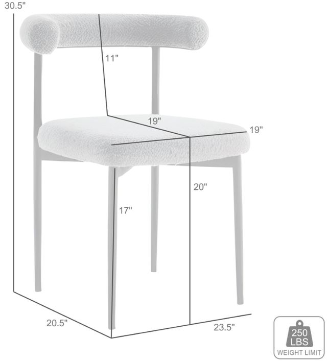 Armen Living Shannon 2-Piece Thundercloud Gray Dining Chair Set-2