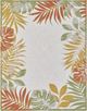 KAS Rugs Dahlia Ivory/Rust Tropical Border 5'x7' Area Rug-2