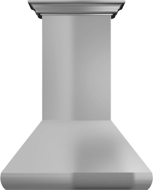 ZLINE 36" Stainless Steel Professional Convertible Vent Wall Mount Range Hood with Crown Molding-0
