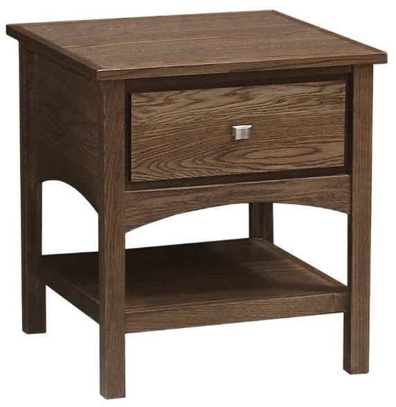 Wolfcraft Furniture Mcmillan Brown 1-Drawer End Table-0