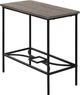Monarch Specialties Inc. Dark Taupe Side Table with Metal Base-0