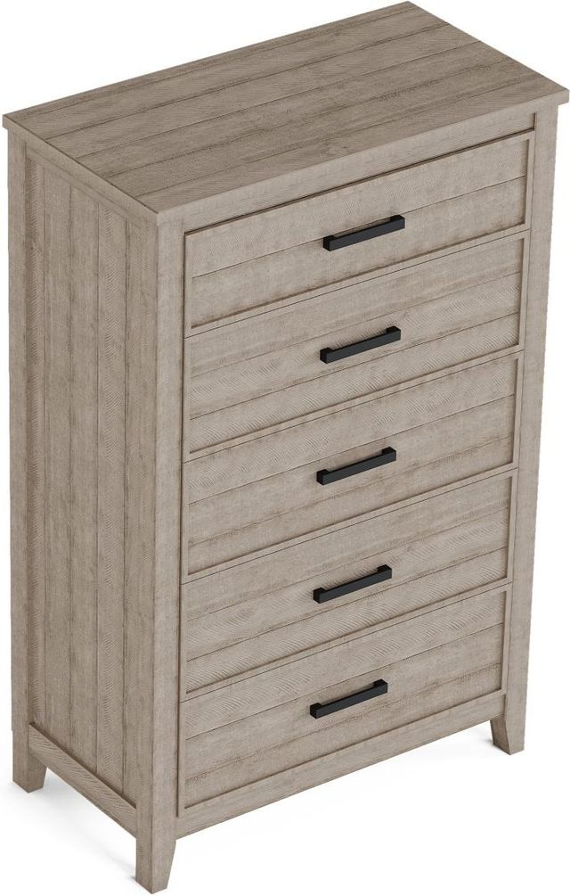 Clearance Flexsteel® Chevron Stone Gray Drawer Chest-2