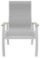 Telescope Casual Belle Isle Abalone/White Aluminum/Fabric Outdoor Sling Supreme Arm Chair with Laguna Rustic Polymer Arm Accent-1
