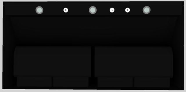 Vent-A-Hood® 48" Black Wall Mounted Liner Insert-2