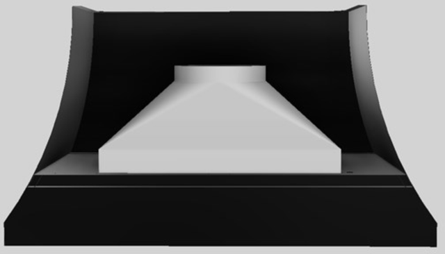 Vent-A-Hood® Designer Series 54" Black Wall Mounted Range Hood-3