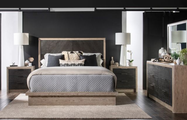 Legacy Classic Halifax Flax/Java King Panel Bed-1
