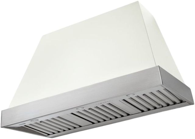 AGA Euclid 48" White Wall Mounted Range Hood  with Brushed Nickel Trim-0