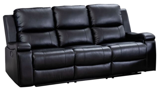 Mazin Furniture Maddox Black Reclining Sofa-0