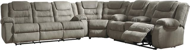 Signature Design by Ashley® McCade 3-Piece Cobblestone Reclining Sectional-0