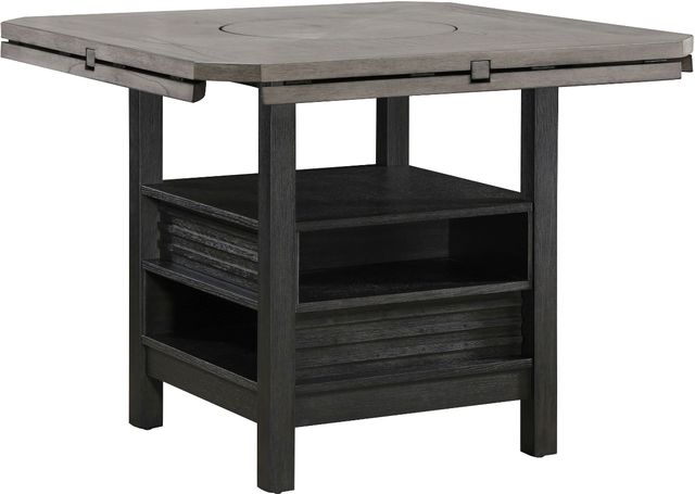 Crown Mark Cline Light Gray Counter Height Table with Black Base-0