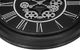 Monarch Specialties Inc. Black 23" Round Wall Clock with Roman Numerals on Black Background and Whit-1
