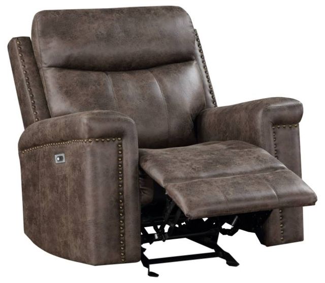 New Classic® Home Furnishings Quade Mocha Power Glider Recliner-3