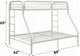 ACME Furniture Tritan White Twin XL Over Queen Bunk Bed-2