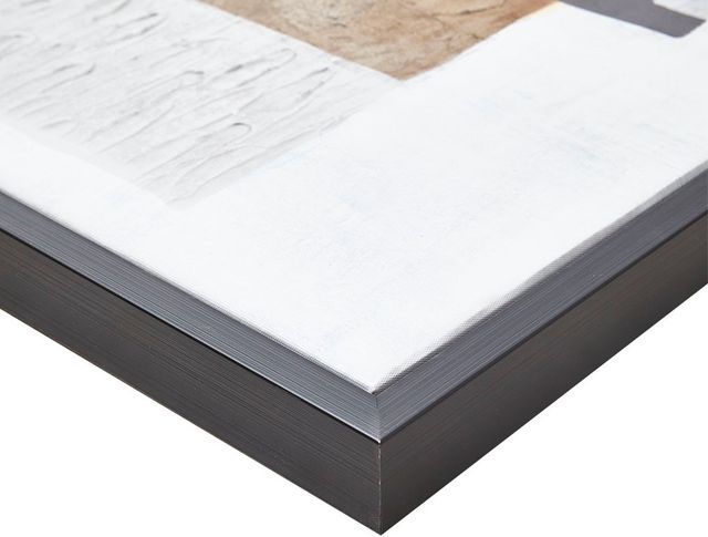 Olliix by Martha Stewart Remnants Neutral Abstract Embellished Framed Canvas-1