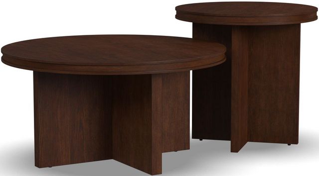 Flexsteel® Waterfall Walnut Round End Table-4