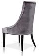 VIG Furniture A&X Charlotte 2-Piece Gray Velour Dining Chairs Set-1