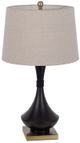 Cal® Lighting & Accessories 2-Piece Hilo Antique Black/Antique Brass Table Lamp Set-1