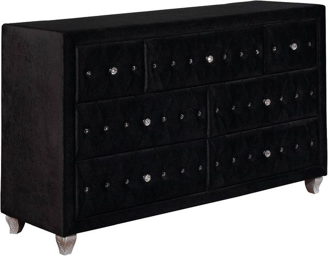 Coaster® Deanna Black Upholstered Dresser-0