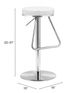 Zuo® Soda White Bar Stool-4