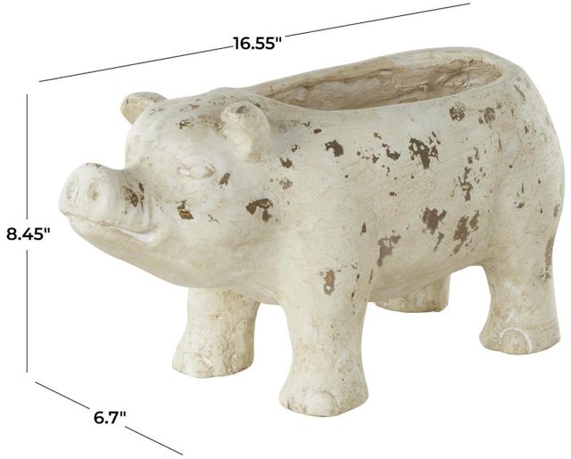 Deco Marche Light Brown Pig Planter-3