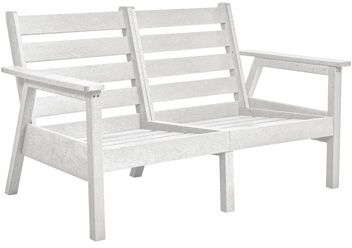 C R Plastics Tofino White Loveseat-0