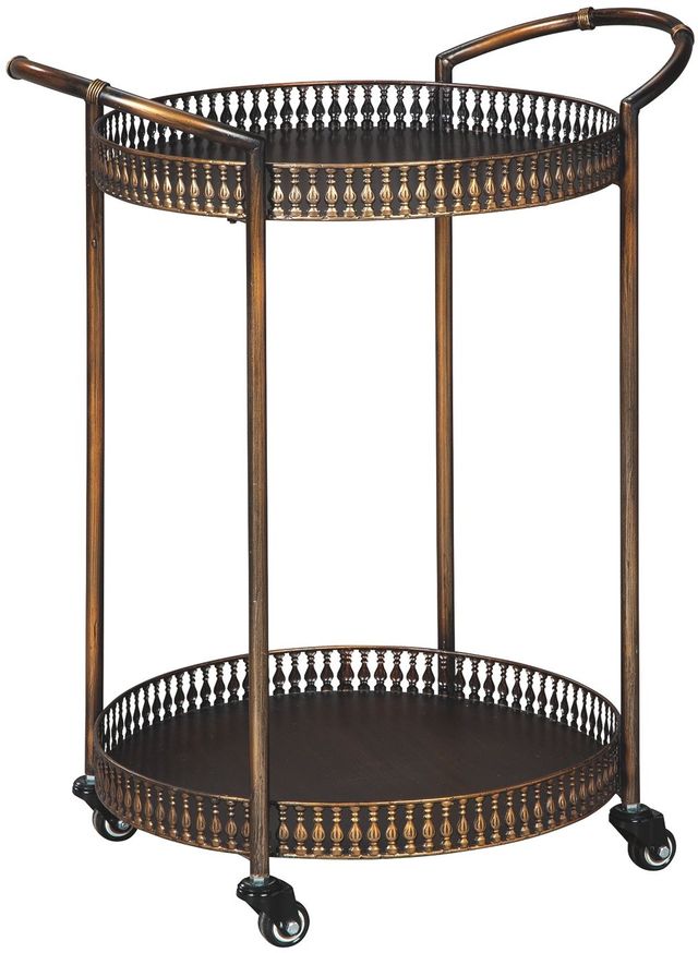 Signature Design by Ashley® Clarkburn Antique Bronze Bar Cart-1