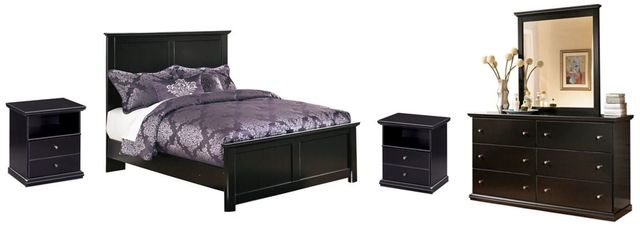 Signature Design by Ashley® Maribel 5-Piece Black Full Youth Panel Bed Set-0