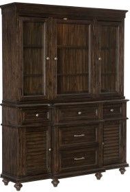 Mazin Furniture Cardano Driftwood Charcoal Buffet & Hutch-1