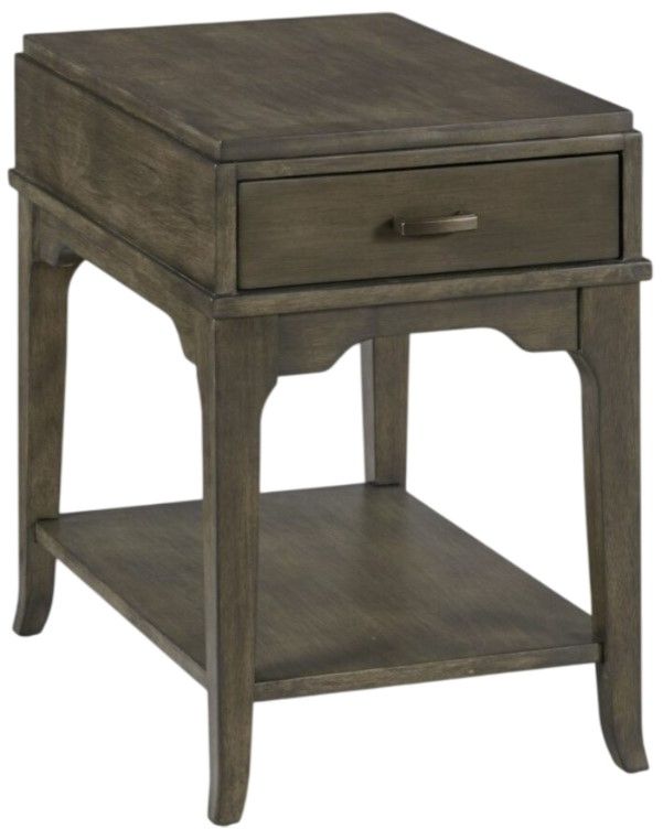 Creek Side Customs Nicolette Charcoal Rectangular Chairside Table-0