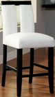 Furniture of America® Luminar II 5-Piece Black Counter Height Dining Set with White Side Chair-2