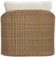 TOV Furniture Axel Brown/Cream Aluminum/Boucle/Wicker Outdoor Lounge Chair-4
