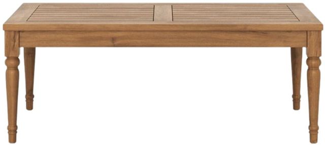 New Classic® Home Furnishings Savannah Light Brown Acacia Outdoor Coffee Table-2