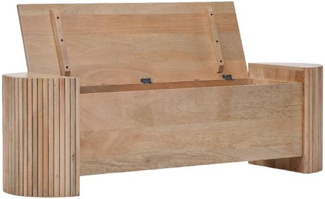 Jaipur Furniture Reid Brown Upholstered Storage Bench-1