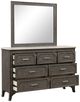 New Classic® Home Furnishings Lisbon Gray Dresser and Mirror Set-3