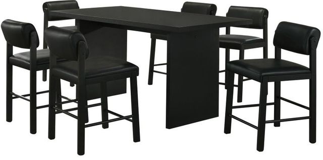 Coaster® Decker 7-Piece Black Counter Dining Set-0