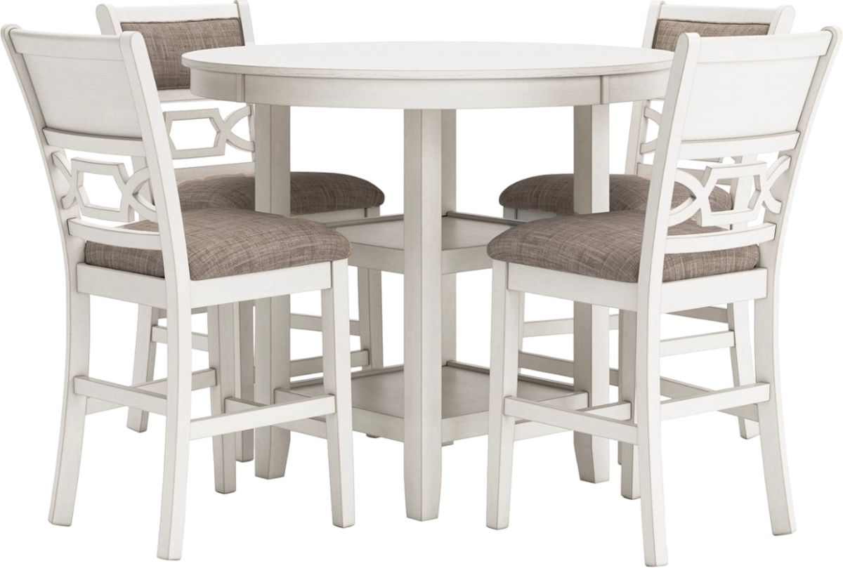 Signature Design by Ashley® Erinberg 5-Piece Antique White Counter Dining Set
