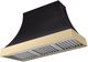 AGA Cascade 48" Matte Black Wall Mounted Range Hood  with Polished Brass Trim-0