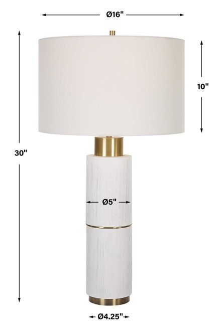 Uttermost® Ruse Whitewashed Table Lamp-2