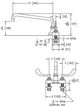 Elkay Chrome 4" Centerset Exposed Deck Faucet with 12" Arc Tube Spout and 4" Wristblade Handles-1